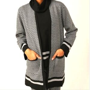 Emproved Cardigan Sweater set gray and black
